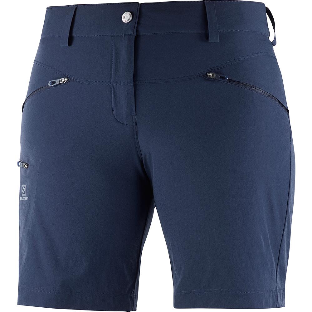 SALOMON WAYFARER W Philippines - Women's Shorts - Navy | 420516-PKG